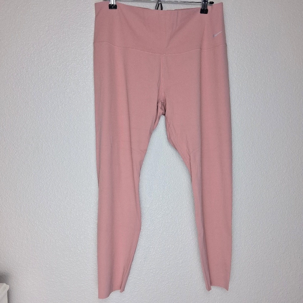 Nike Zenvy Womens Dri Fit Leggings Pink XXL Full Length